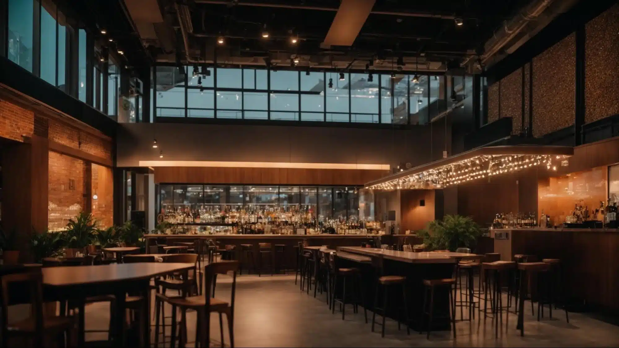 a vibrant event space filled with eye-catching signage.