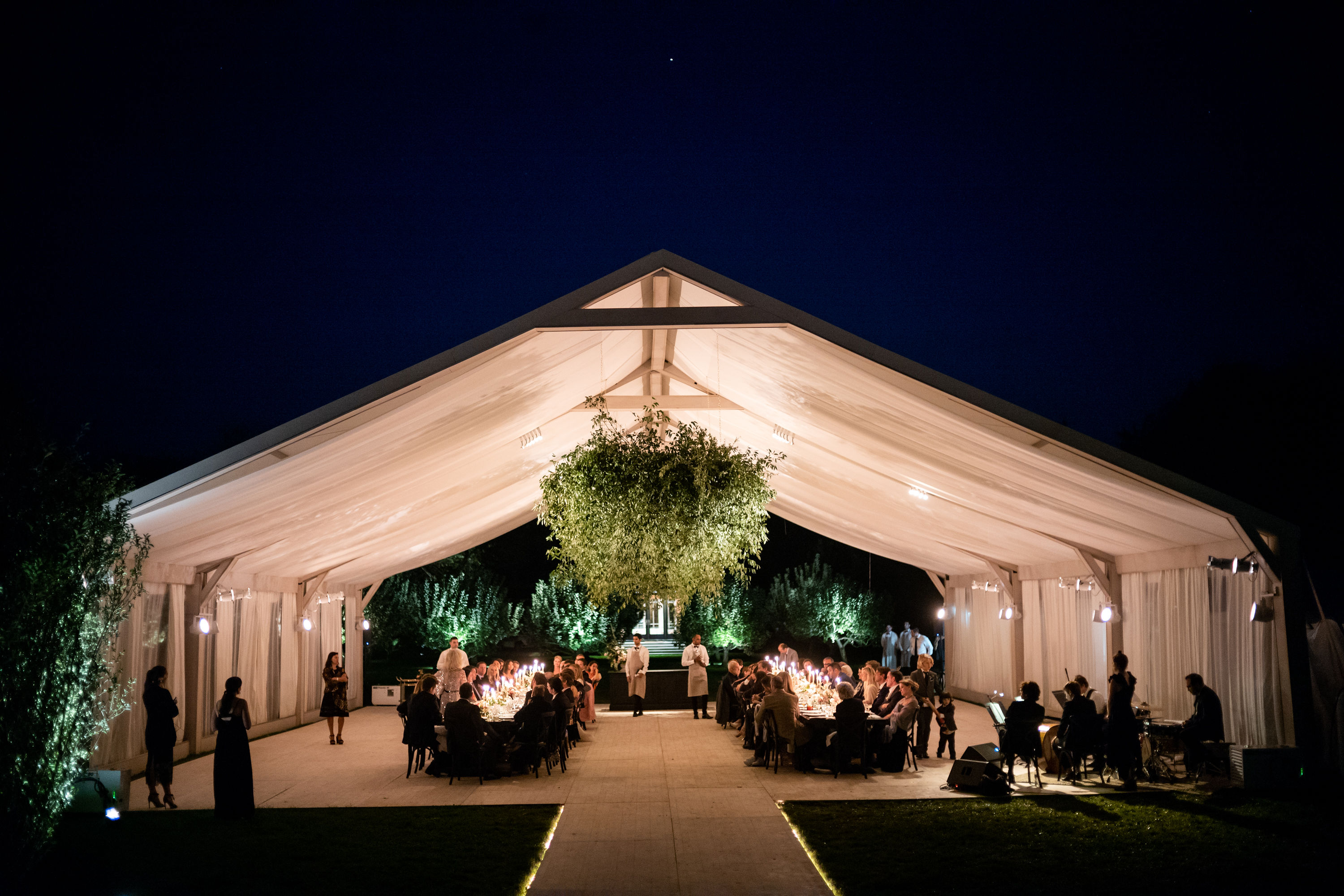 Professional tent installation for corporate conference setup