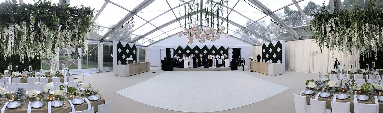Premium summer event tent designed with professional air-conditioning solutions