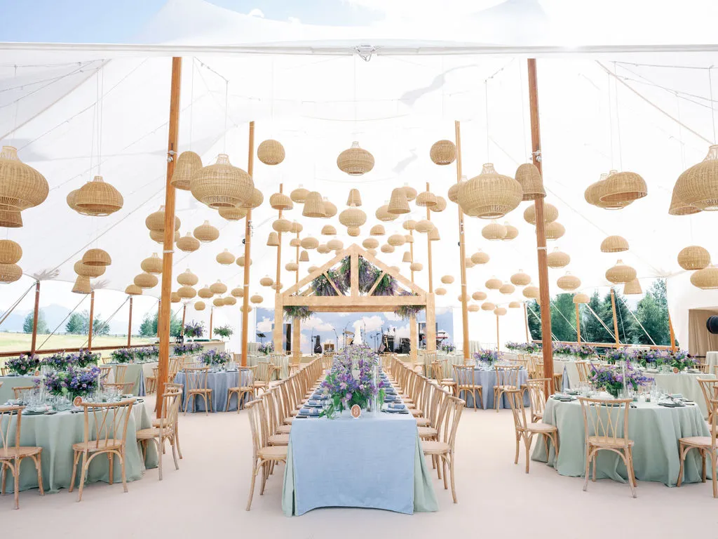 Luxury tent and venue integration for outdoor event